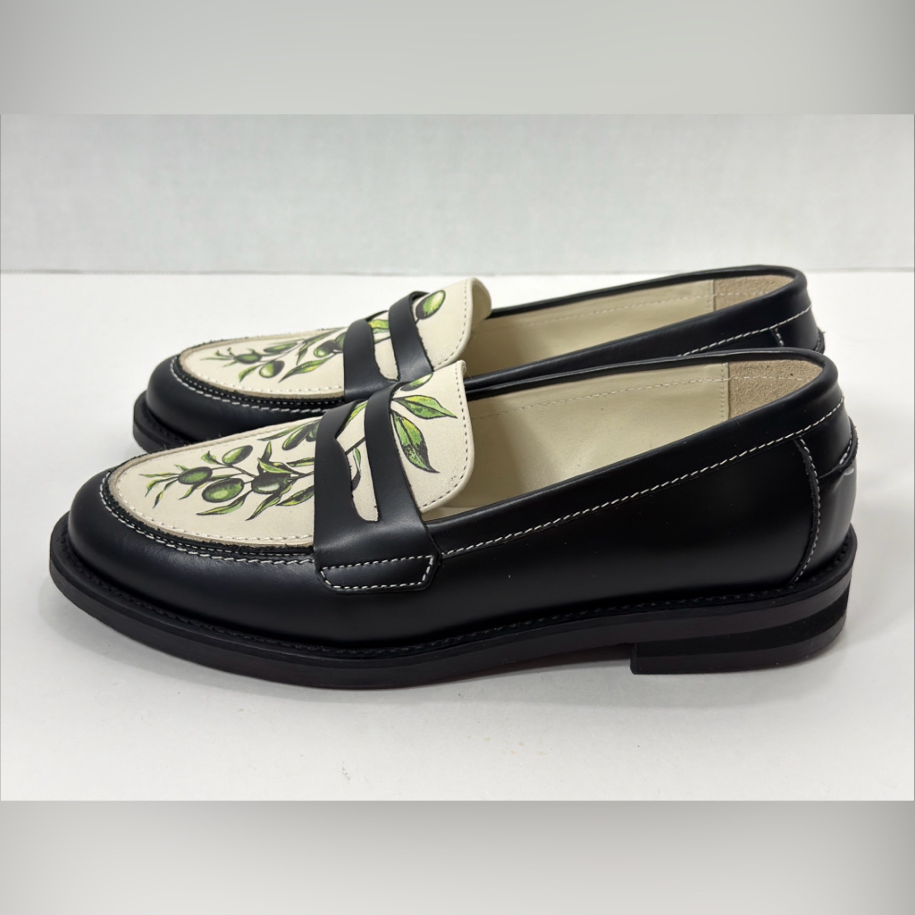 Duke + Dexter Women’s Wilde Olive Penny Loafers Shoes Size 4 Uk 6.5 Us Nwob Uk — image 5 of 8